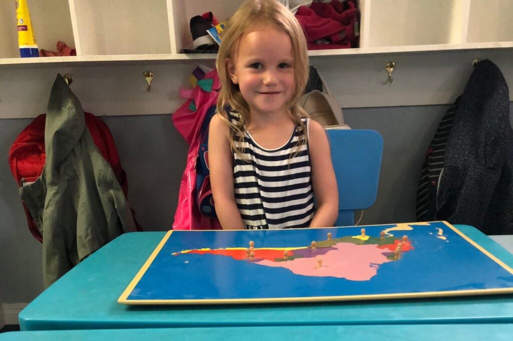 Montessori puzzle activity